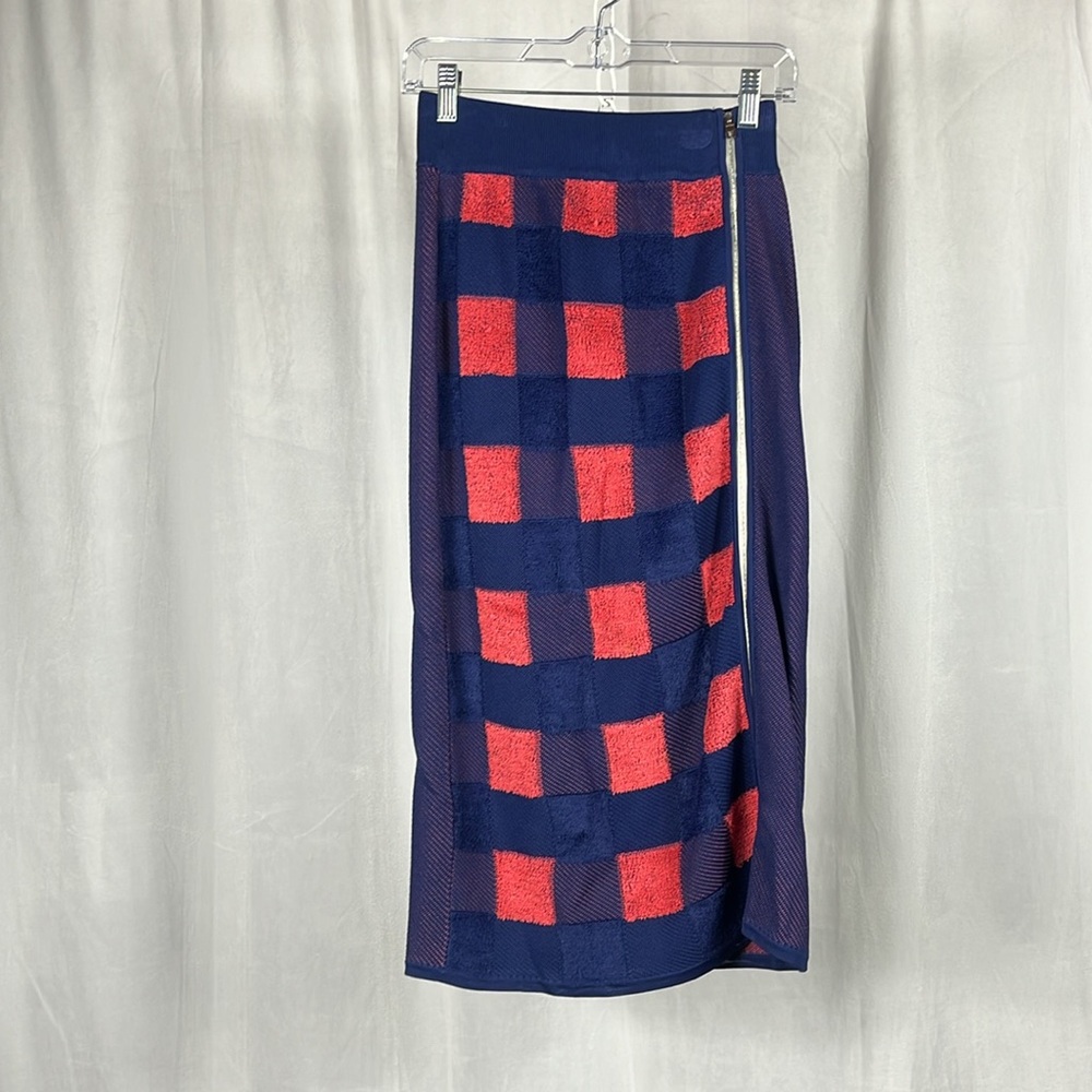 rag & bone Ridley Blue/Pink Checkered Skirt. - Picture 5 of 11